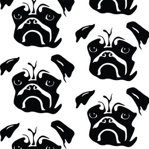 Pug Small Black and White