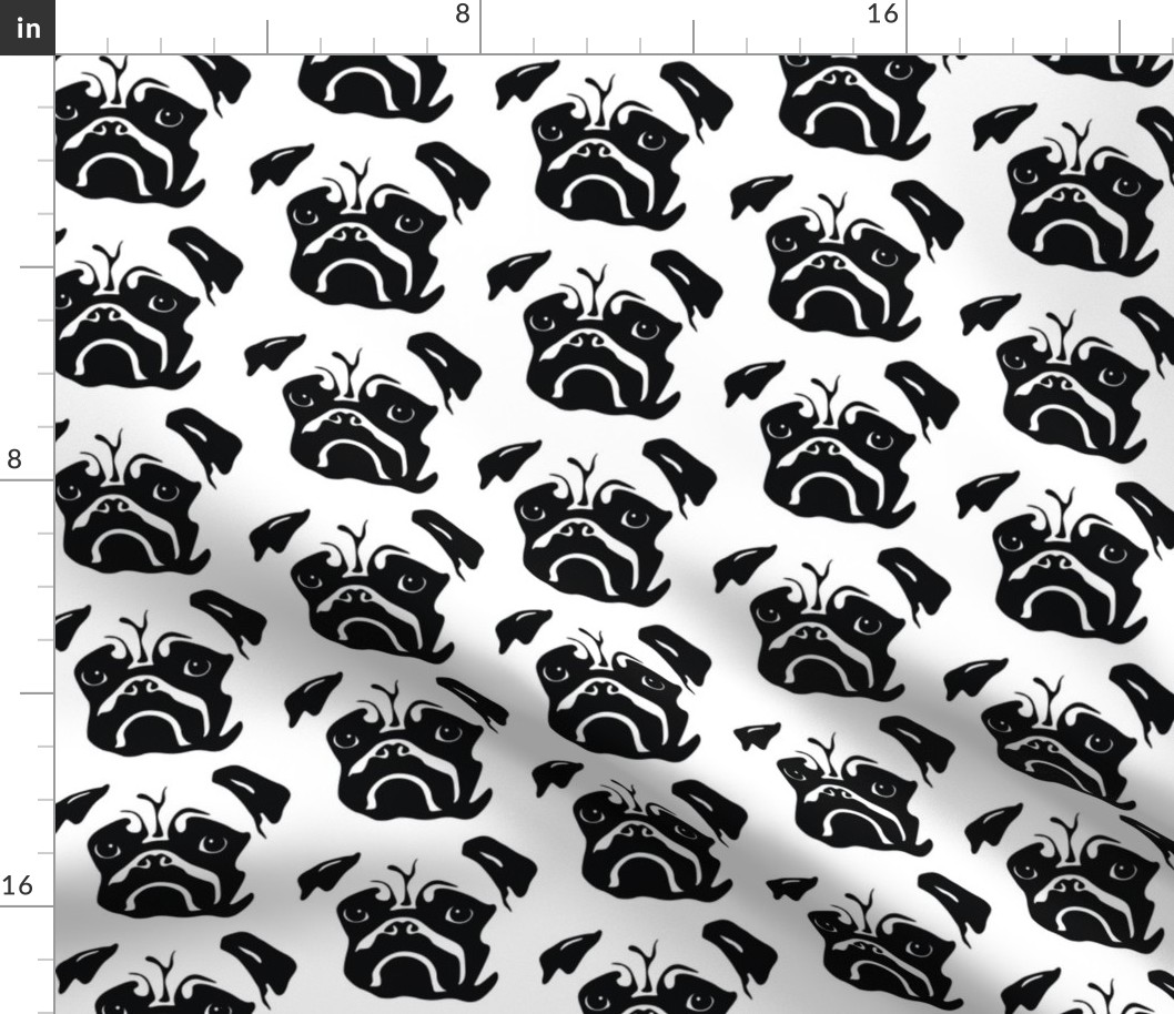 Pug Small Black and White