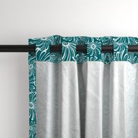 Bursting Bloom Floral - Dark Teal