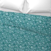 Bursting Bloom Floral - Dark Teal