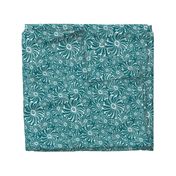 Bursting Bloom Floral - Dark Teal