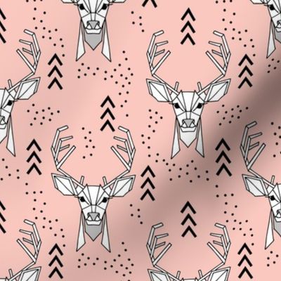 Deer geometric // Pink and Black