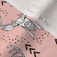 Deer geometric // Pink and Black