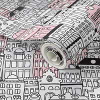 Amsterdam home architecture illustration XL