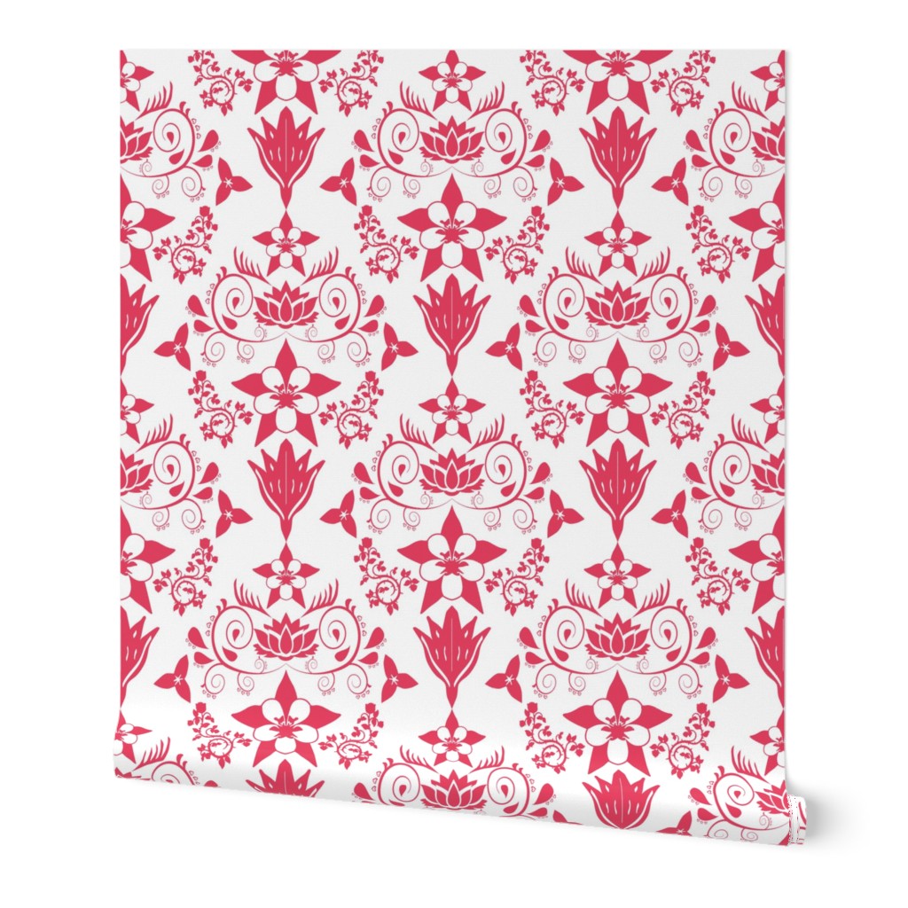 Floral Damask Magenta RGB-E64161