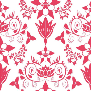 Floral Damask Magenta RGB-E64161