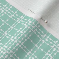 Skipping Stones - Geometric Dot Plaid Aqua