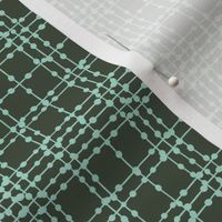 Skipping Stones - Geometric Dot Plaid Black & Aqua