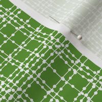 Skipping Stones - Geometric Dot Plaid Green