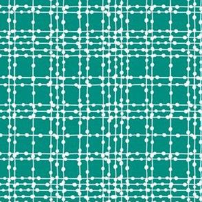 Skipping Stones - Geometric Dot Plaid Teal