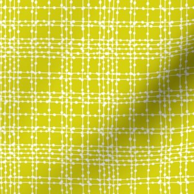 Skipping Stones - Geometric Dot Plaid Yellow Green
