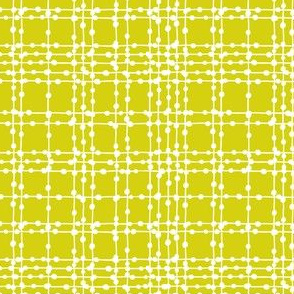 Skipping Stones - Geometric Dot Plaid Yellow Green