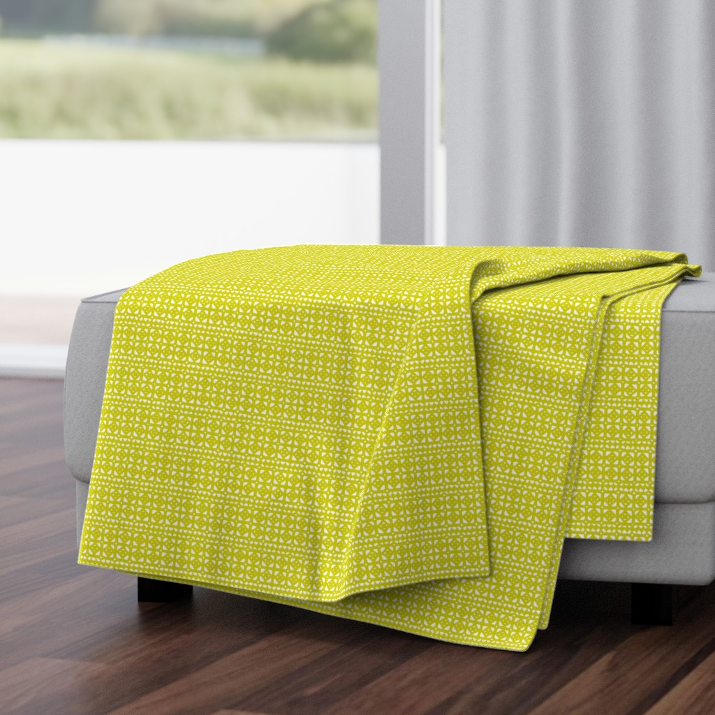 Veranda - Geometric Yellow Green