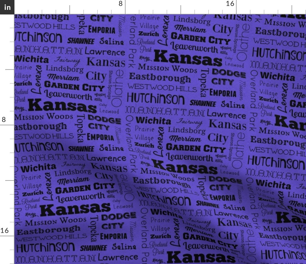 Cities of Kansas, purple