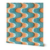 Ocean-African -orange and teal