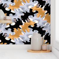 Happy Tessellated Chevron Puppies 2