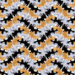 Happy Tessellated Chevron Puppies 2