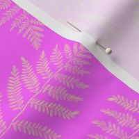 Hawaiian fern - yellow on magenta