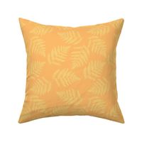 Hawaiian fern - pale gold on yellow-orange