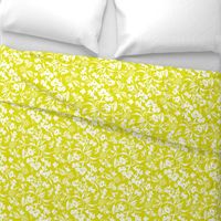 tropical blooms - white/chartreuse