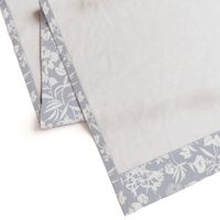 tropical blooms - white/mist