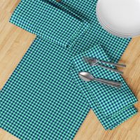 Hawaiian gingham - navy and aqua, 1/4" squares 