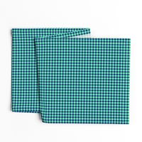 Hawaiian gingham - navy and aqua, 1/4" squares 