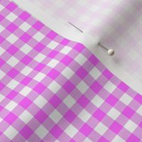 Hawaiian gingham - hot pink and white, 1/4" squares 