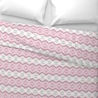 Chevron and Stripes Pink and Grey