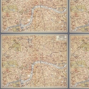 London map - antique, tiny