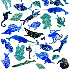 Ocean_Creatures_Block_Prints