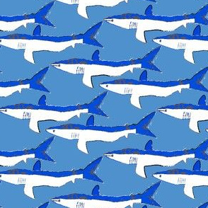 Sharks in the deep blue sea