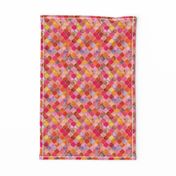 Hot Pink and Orange Decorative Moroccan Tiles Tiny Print