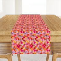 Hot Pink and Orange Decorative Moroccan Tiles Tiny Print