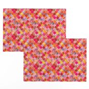 Hot Pink and Orange Decorative Moroccan Tiles Tiny Print