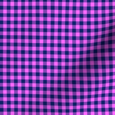 Hawaiian gingham - navy and pink, 1/4" squares 