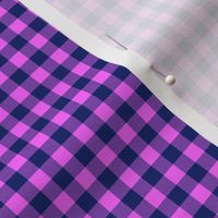 Hawaiian gingham - navy and pink, 1/4" squares 