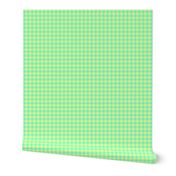 Hawaiian gingham - aqua and yellow, 1/4" squares 