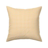 Hawaiian gingham - yellow-orange and white, 1/4" squares 