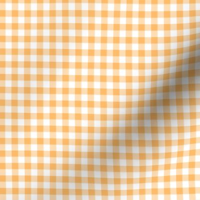 Hawaiian gingham - yellow-orange and white, 1/4" squares 