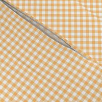 Hawaiian gingham - yellow-orange and white, 1/4" squares 