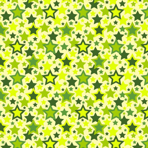 Myriad of Chartreuse Green Stars by Cheerful Madness!!