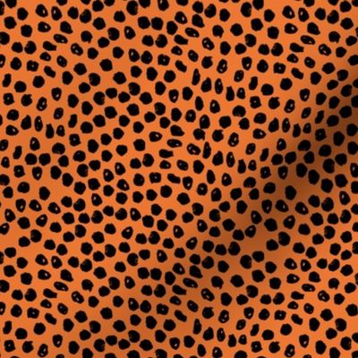 orange dots // dots halloween orange and black 
