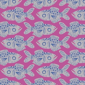 Fish Print - Mauve