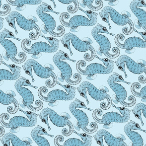 Seahorse Ocean Blue