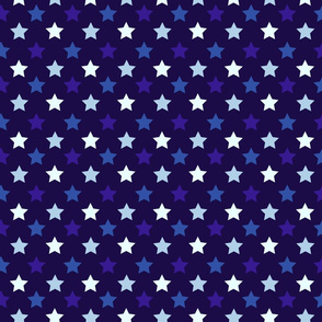 Ultramarine Polka Stars by Cheerful Madness!!