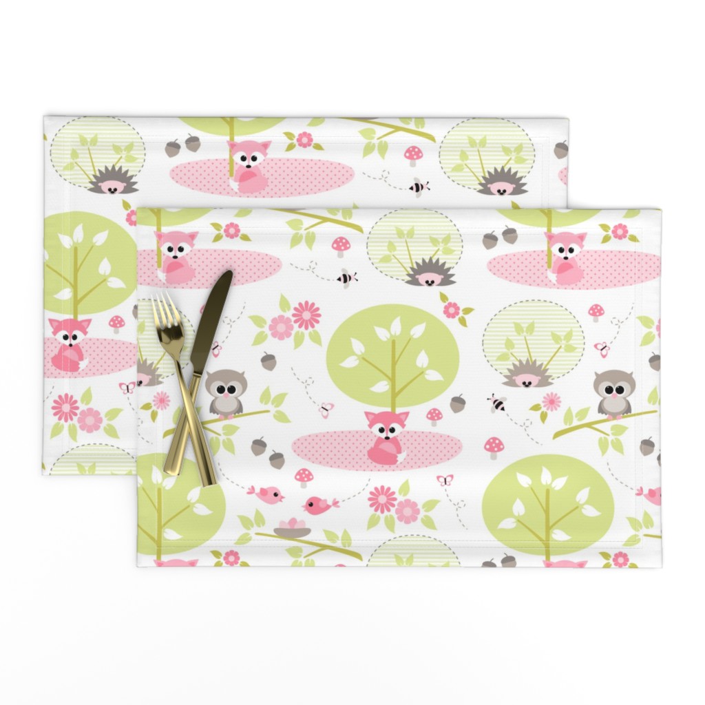 Woodland babies in pink