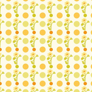 yellow flowers and dots