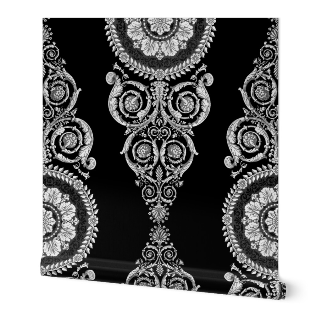 Neoclassical Damask ~  Black and White