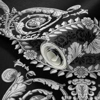 Neoclassical Damask ~  Black and White